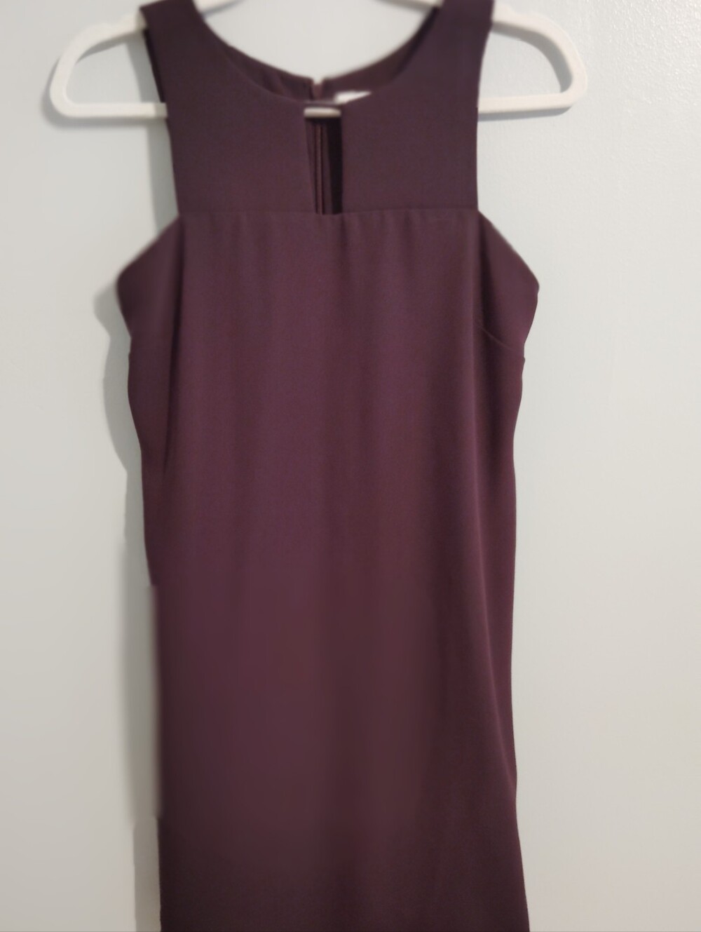 Amanda Uprichard Wine Sheath Dress P/XS Square Neck Cocktail Party Career